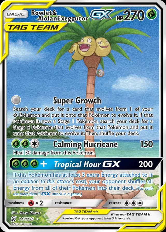 Rowlet & Alolan Exeggutor GX